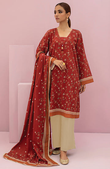 Orient OTL 22-118 Maroon Meher Printed Lawn 2022 Online Shopping
